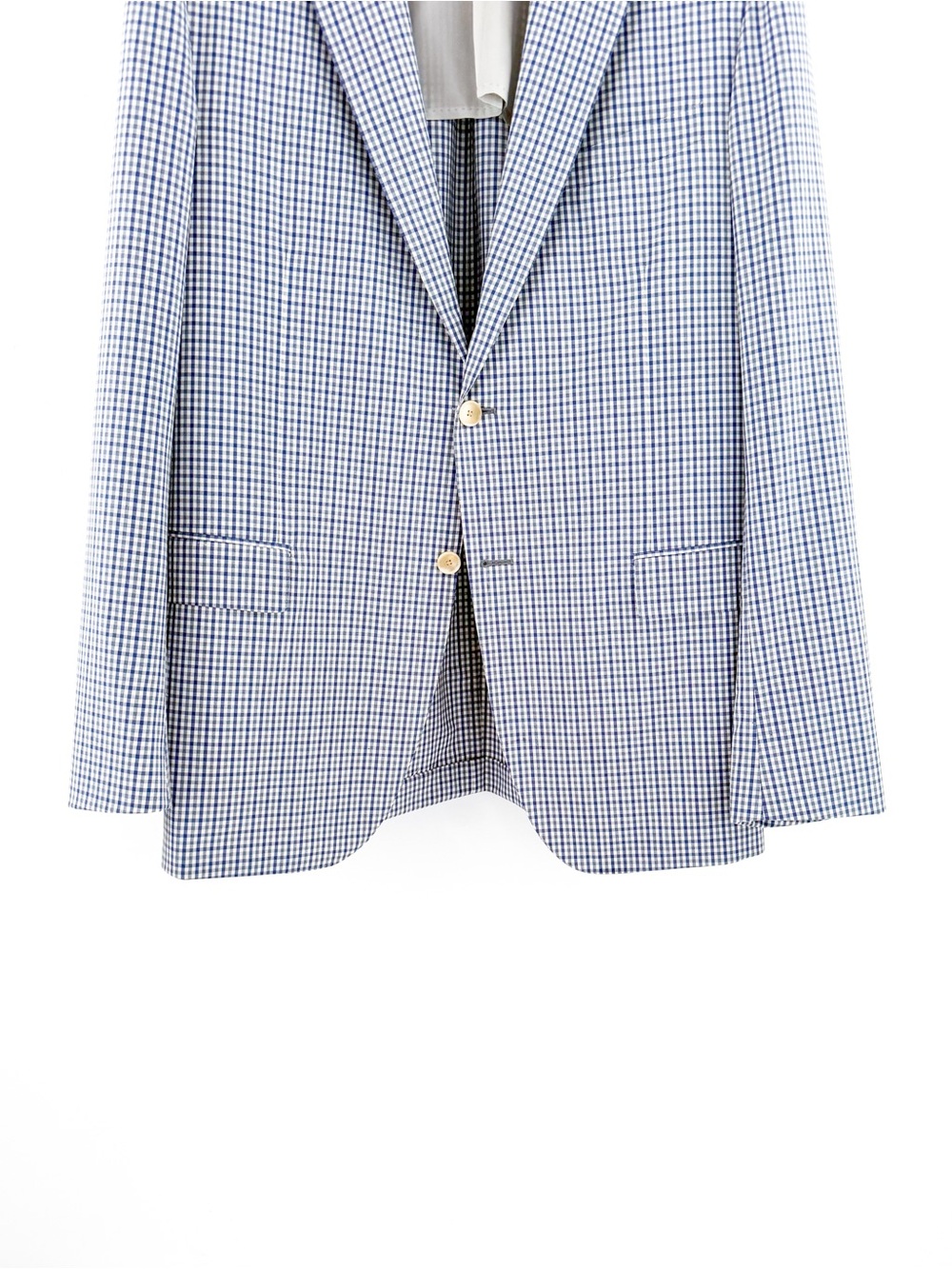NEW Caruso Classic Men's Italian Wool Blue Check Blazer Sport Coat 46L - Picture 7 of 16